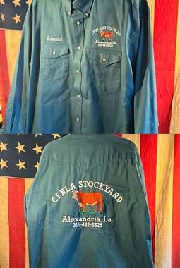 Vintage Wrangler Western Green Long Sleeve Button Down Shirt